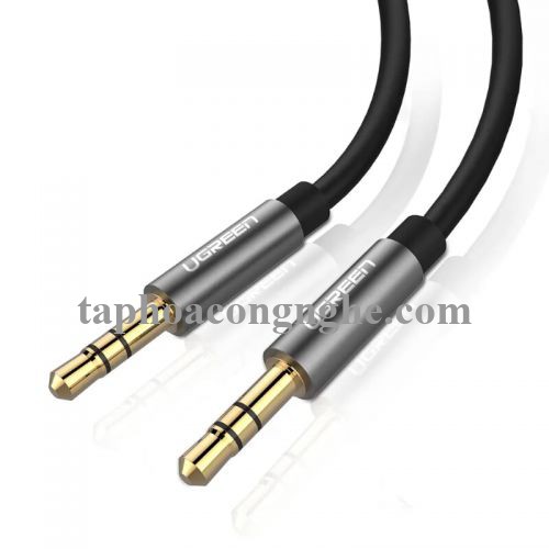 Ugreen 10736 3M màu Đen Cáp âm thanh 2 đầu 3.5mm dương dây tròn TPE cao cấp AV119 30010736